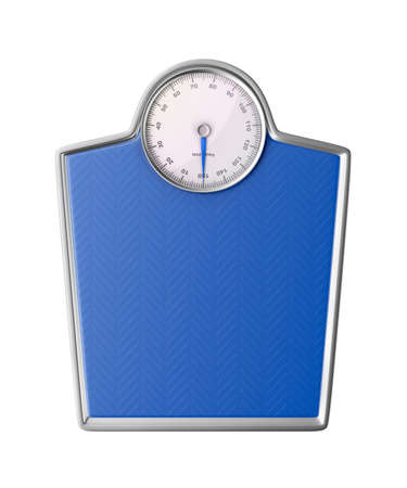 Analog bathroom scale isolated on white background, top viewの写真素材