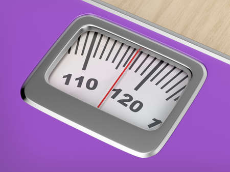 Concept image of overweight with mechanical weighing scaleの写真素材