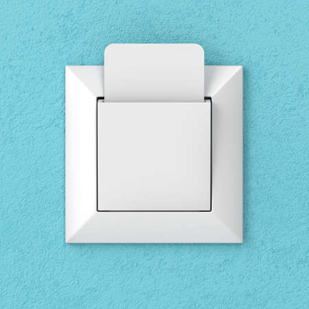 Key card reader on the wall in the hotel room, front view