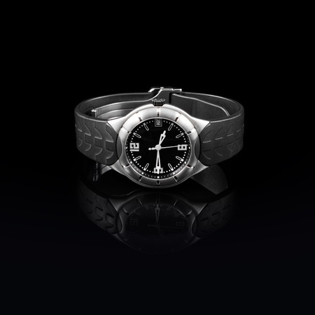Swiss watches on black background. Product photographyの写真素材