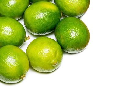 Fresh limes Isolated on whiteの写真素材