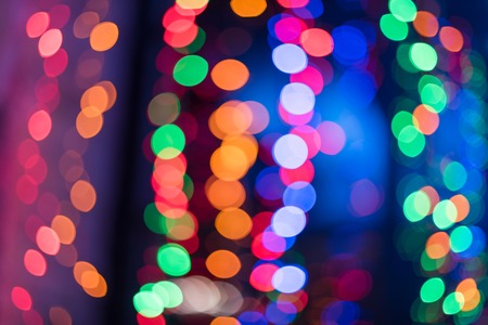 Abstract bokeh background. Christmas bokeh lights refocused blurred background.
