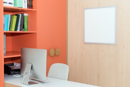 Comfortable workplace with modern computer on table