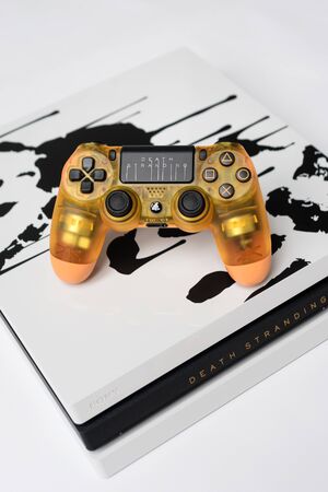 KIEV, UKRAINE - November 07, 2019: Death Stranding Limited Edition PS4 Pro. Sony PlayStation 4 game...