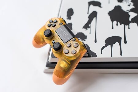 KIEV, UKRAINE - November 07, 2019: Death Stranding Limited Edition PS4 Pro. Sony PlayStation 4 game...