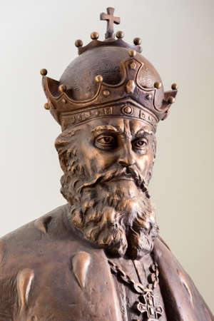 Lviv, Ukraine - January 07, 2015: King Daniel or Danylo of Galicia sculpture in Lviv City Hall. Was crowned in Dorohochyn 1253 as the first King of All Rusのeditorial素材