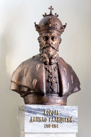 Lviv, Ukraine - January 07, 2015: King Daniel or Danylo of Galicia sculpture in Lviv City Hall. Was...