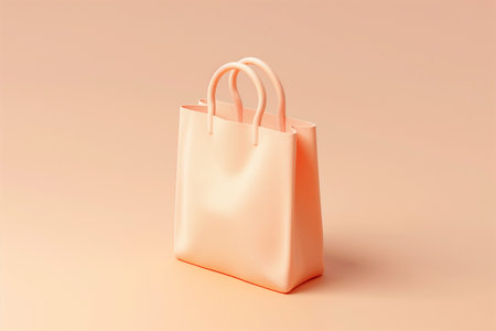 3d shopping bag on pastel background. Discount or sale, buying, selling, delivery, eco friendly packaging, special offer promotion. Fashion minimal creative concept, online shopping, Black Friday saleの素材