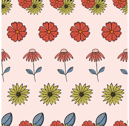 Pretty floral striped pattern background.のイラスト素材