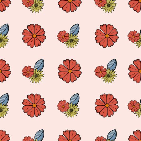 Pretty floral striped pattern background.のイラスト素材