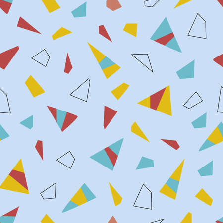 Colourful shapes vector seamless pattern background.のイラスト素材