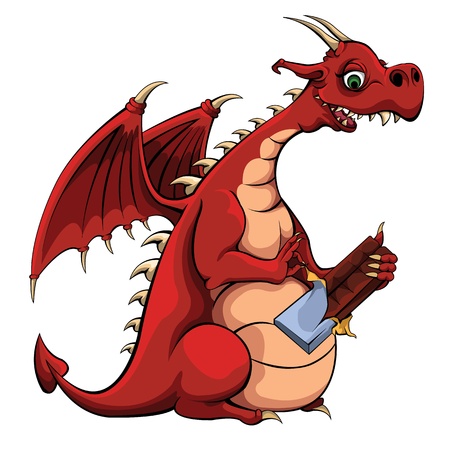 Dragon Loves Chocolate vectorのイラスト素材