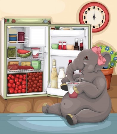 Elephant Glutton vectorのイラスト素材