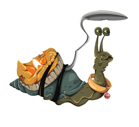 Fantastic Snail vectorのイラスト素材