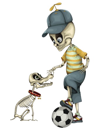 Funny Skeleton vectorのイラスト素材