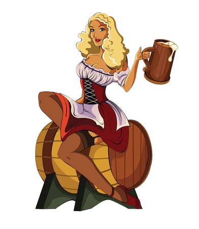 Pin Up Beer のイラスト素材