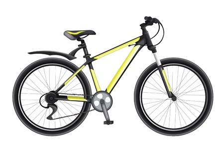 Black And Yellow Bike のイラスト素材
