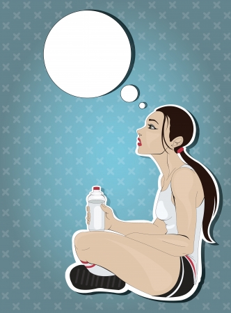Dreaming Girlのイラスト素材