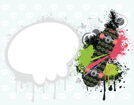 Background with skate のイラスト素材