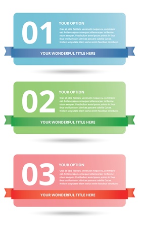 modern glossy web option bannersのイラスト素材