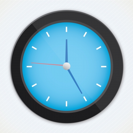 realistic black blue clock のイラスト素材