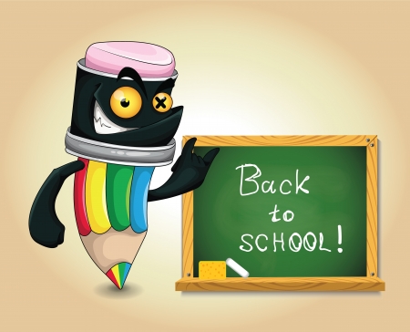 Pencil And School Boardのイラスト素材