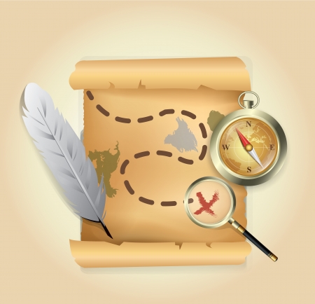 Old Treasure Map のイラスト素材