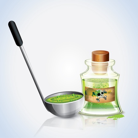 Jar Of Poison And Ladle のイラスト素材