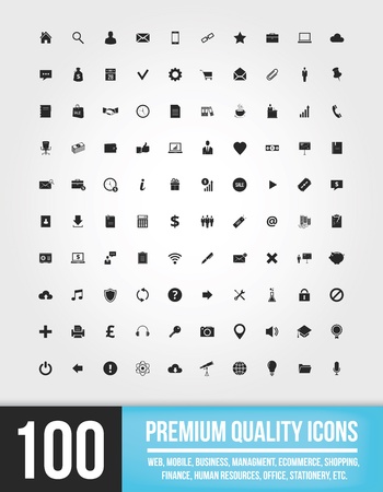 100 Web Icons のイラスト素材