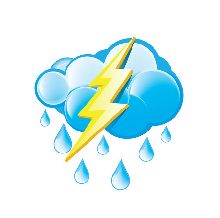 Rain With Lightning Iconのイラスト素材