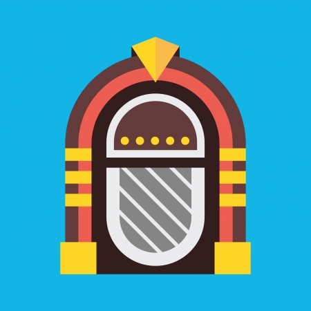 Vector Retro Jukebox Iconのイラスト素材