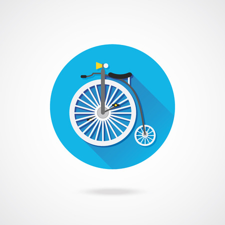 Vector Retro Bicycle Iconのイラスト素材