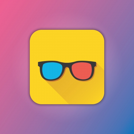 Vector 3d Glasses Iconのイラスト素材