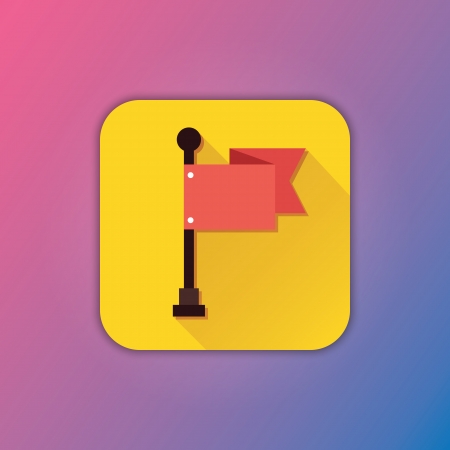 Vector Flag Iconのイラスト素材