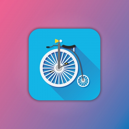 Vector Retro Bicycle Iconのイラスト素材