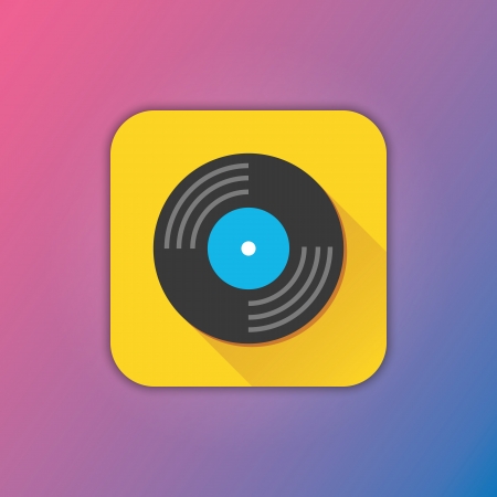 Vector Vinyl Record Iconのイラスト素材