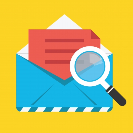 Search Opened Envelope Iconのイラスト素材
