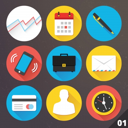 Icons for Web and Mobile Applicationsのイラスト素材