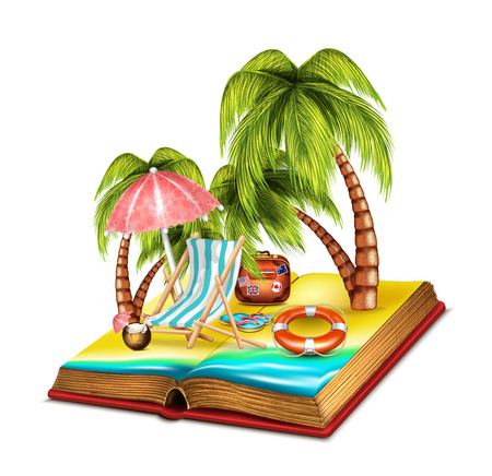 Summer Open Bookのイラスト素材