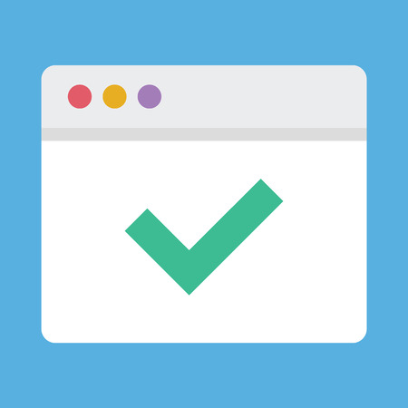 Browser and Check Mark Iconのイラスト素材