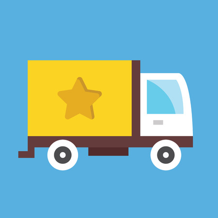 Cargo Delivery Truck Iconのイラスト素材