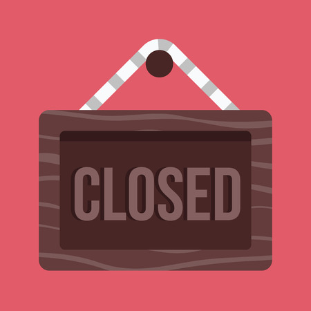 Closed Hanging Sign Iconのイラスト素材