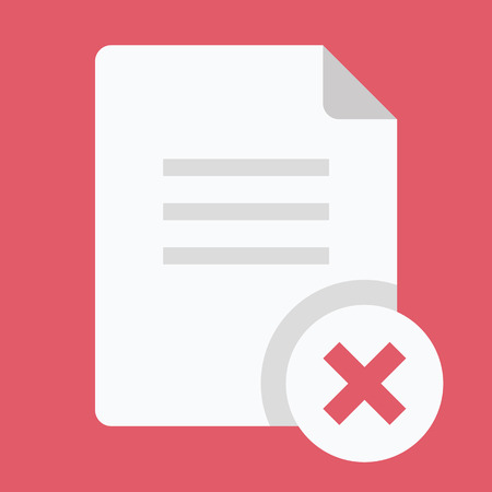  Close Document Iconのイラスト素材