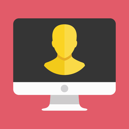 Computer Display User Iconのイラスト素材