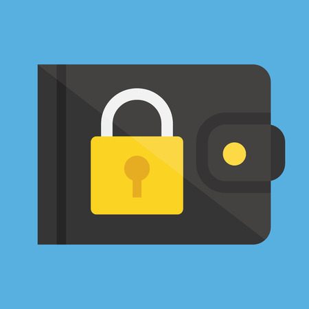 Vector Protect Wallet Icon Protect Savings Conceptのイラスト素材