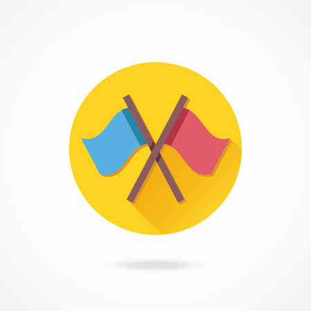 Vector Crossed Flags Iconのイラスト素材