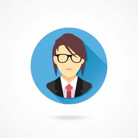 Vector Woman in Business Suit Iconのイラスト素材