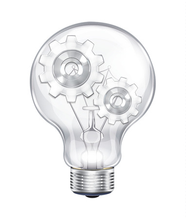 Lightbulb with Gearsのイラスト素材