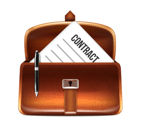 Open Business Case with Contactのイラスト素材