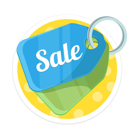 Sale Tag Flat Round Iconのイラスト素材